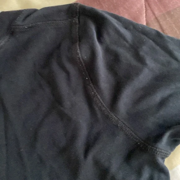 Scoop neck Black loose Long-Sleeve T-Shirt - Picture 16 of 17